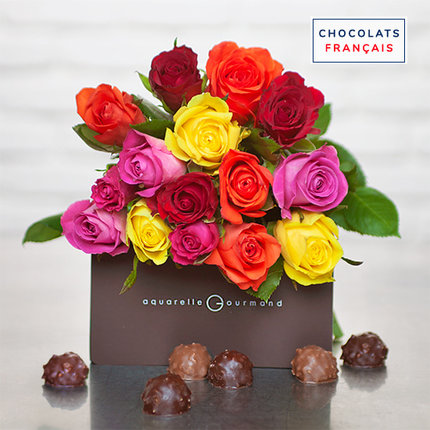 bouquets fleurs anniversaire et chocolats